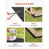 image:imageVEVOR Rubber Mulch Mat Roll 2 Rolls 120 x 45 in Recycled Rubber Permanent Mulch Edging Border NaturalLooking Flower Barrier with Stakes 05 in Thick Cuttable Garden Edgings for Landscaping