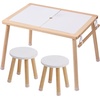 image:imageVEVOR Sensory Table Kids Sensory Table for Toddlers Kids Activity Desk with 3 Foldable Storage Bins amp Paper Roll Holder Wooden Toddler Activity Drawing Desk IndoorOutdoor Play Sand and WaterTableChair Set