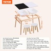 image:imageVEVOR Sensory Table Kids Sensory Table for Toddlers Kids Activity Desk with 3 Foldable Storage Bins amp Paper Roll Holder Wooden Toddler Activity Drawing Desk IndoorOutdoor Play Sand and WaterTableChair Set