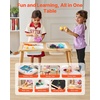 image:imageVEVOR Sensory Table Kids Sensory Table for Toddlers Kids Activity Desk with 3 Foldable Storage Bins amp Paper Roll Holder Wooden Toddler Activity Drawing Desk IndoorOutdoor Play Sand and WaterPaper Roll Holder