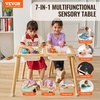 image:imageVEVOR Sensory Table Kids Sensory Table for Toddlers Kids Activity Desk with 3 Foldable Storage Bins amp Paper Roll Holder Wooden Toddler Activity Drawing Desk IndoorOutdoor Play Sand and WaterTableChair Set