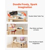 image:imageVEVOR Sensory Table Kids Sensory Table for Toddlers Kids Activity Desk with 3 Foldable Storage Bins amp Paper Roll Holder Wooden Toddler Activity Drawing Desk IndoorOutdoor Play Sand and WaterPaper Roll Holder