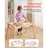image:imageVEVOR Sensory Table Kids Sensory Table for Toddlers Kids Activity Desk with 3 Foldable Storage Bins amp Paper Roll Holder Wooden Toddler Activity Drawing Desk IndoorOutdoor Play Sand and WaterPaper Roll Holder