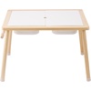 image:imageVEVOR Sensory Table Kids Sensory Table for Toddlers Kids Activity Desk with 3 Foldable Storage Bins amp Paper Roll Holder Wooden Toddler Activity Drawing Desk IndoorOutdoor Play Sand and WaterPaper Roll Holder