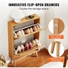 image:imageVEVOR Shoe Cabinet with 2 Flip Drawers Shoe Storage Cabinet for Entryway Free Standing Shoe Storage Organizer with Rattan Doors for Heels Boots Slippers in Hallway Living Room2362D x 661W x 3453H
