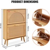 image:imageVEVOR Shoe Cabinet with 2 Flip Drawers Shoe Storage Cabinet for Entryway Free Standing Shoe Storage Organizer with Rattan Doors for Heels Boots Slippers in Hallway Living Room2362D x 661W x 3453H