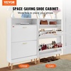 image:imageVEVOR Shoe Cabinet with 2 Flip Drawers Shoe Storage Cabinet for Entryway Free Standing Shoe Storage Organizer with Rattan Doors for Heels Boots Slippers in Hallway Living Room315D x 94W x 473H