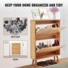 image:imageVEVOR Shoe Cabinet with 2 Flip Drawers Shoe Storage Cabinet for Entryway Free Standing Shoe Storage Organizer with Rattan Doors for Heels Boots Slippers in Hallway Living Room2362D x 661W x 3453H