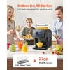 image:imageVEVOR Snowflake Ice Machine 88LBS24H Snowflake Ice Maker IceShaver Machine with Stainless Steel Blade Electric Snow Cone Maker with 048 Gal Tank 90S Fast PreCooling for Home amp Small GatheringTank Capacity 08 L  02 gal