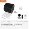 image:imageVEVOR Solar Panel Bird Guard 8inch x 98ft PVC Coated Wire Mesh Roll Kit with 100pcs Fasteners Critter Fence Pigeon Proofing Black6in x 98ft with 100pcs Fasteners  50pcs Tie Wires