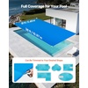 image:imageVEVOR Solar Pool Cover 32 x 16 ft Rectangle Solar Blanket for Pools 16 mil Solar Covers for Inground Above Ground Swimming Pool Solar BlueBlue