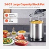 image:imageVEVOR Stainless Steel Stockpot 84 Quart Large Cooking Pots Cookware Sauce Pot with Basket Lid and Handle Heavy Duty Commercial Grade Stock Pot Sanding Treatment for Large Groups Events Silver24 Quarts