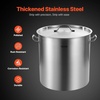 image:imageVEVOR Stainless Steel Stockpot 84 Quart Large Cooking Pots Cookware Sauce Pot with Basket Lid and Handle Heavy Duty Commercial Grade Stock Pot Sanding Treatment for Large Groups Events Silver100 Quarts