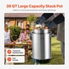 image:imageVEVOR Stainless Steel Stockpot 84 Quart Large Cooking Pots Cookware Sauce Pot with Basket Lid and Handle Heavy Duty Commercial Grade Stock Pot Sanding Treatment for Large Groups Events Silver359 Quarts