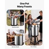 image:imageVEVOR Stainless Steel Stockpot 84 Quart Large Cooking Pots Cookware Sauce Pot with Basket Lid and Handle Heavy Duty Commercial Grade Stock Pot Sanding Treatment for Large Groups Events Silver42 Quarts