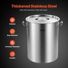 image:imageVEVOR Stainless Steel Stockpot 84 Quart Large Cooking Pots Cookware Sauce Pot with Basket Lid and Handle Heavy Duty Commercial Grade Stock Pot Sanding Treatment for Large Groups Events Silver359 Quarts