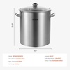 image:imageVEVOR Stainless Steel Stockpot 84 Quart Large Cooking Pots Cookware Sauce Pot with Basket Lid and Handle Heavy Duty Commercial Grade Stock Pot Sanding Treatment for Large Groups Events Silver24 Quarts
