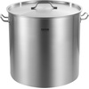 image:imageVEVOR Stainless Steel Stockpot 84 Quart Large Cooking Pots Cookware Sauce Pot with Basket Lid and Handle Heavy Duty Commercial Grade Stock Pot Sanding Treatment for Large Groups Events Silver100 Quarts