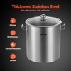 image:imageVEVOR Stainless Steel Stockpot 84 Quart Large Cooking Pots Cookware Sauce Pot with Basket Lid and Handle Heavy Duty Commercial Grade Stock Pot Sanding Treatment for Large Groups Events Silver24 Quarts