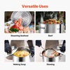 image:imageVEVOR Stainless Steel Stockpot 84 Quart Large Cooking Pots Cookware Sauce Pot with Basket Lid and Handle Heavy Duty Commercial Grade Stock Pot Sanding Treatment for Large Groups Events Silver359 Quarts