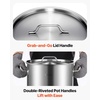 image:imageVEVOR Stainless Steel Stockpot 84 Quart Large Cooking Pots Cookware Sauce Pot with Basket Lid and Handle Heavy Duty Commercial Grade Stock Pot Sanding Treatment for Large Groups Events Silver42 Quarts