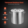 image:imageVEVOR Stainless Steel Stockpot 84 Quart Large Cooking Pots Cookware Sauce Pot with Basket Lid and Handle Heavy Duty Commercial Grade Stock Pot Sanding Treatment for Large Groups Events Silver53 Quarts