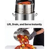 image:imageVEVOR Stainless Steel Stockpot 84 Quart Large Cooking Pots Cookware Sauce Pot with Basket Lid and Handle Heavy Duty Commercial Grade Stock Pot Sanding Treatment for Large Groups Events Silver42 Quarts