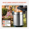 image:imageVEVOR Stainless Steel Stockpot 84 Quart Large Cooking Pots Cookware Sauce Pot with Basket Lid and Handle Heavy Duty Commercial Grade Stock Pot Sanding Treatment for Large Groups Events Silver84 Quarts