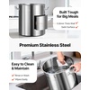 image:imageVEVOR Stainless Steel Stockpot 84 Quart Large Cooking Pots Cookware Sauce Pot with Basket Lid and Handle Heavy Duty Commercial Grade Stock Pot Sanding Treatment for Large Groups Events Silver42 Quarts
