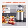image:imageVEVOR Stainless Steel Stockpot 84 Quart Large Cooking Pots Cookware Sauce Pot with Basket Lid and Handle Heavy Duty Commercial Grade Stock Pot Sanding Treatment for Large Groups Events Silver53 Quarts
