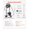 image:imageVEVOR Stand Airless Paint Sprayer 650W 3000PSI High Pressure Airless Sprayer with Cart Cleaning Brush Hose Extension Rod Nozzles Electric Spray Paint Machine for House Exterior and Interior750W WheeledAirless Paint Sprayer