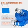 image:imageVEVOR Suction Hose 2 in x 20 ft Green High Quality Hose with Camlock Connectors and Aluminum Fittings Fit Various Pumps for Sewage Treatment Water Transportation and More Agricultural Purposes2 x 20 suction hose  60 Backwash Hose