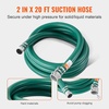 image:imageVEVOR Suction Hose 2 in x 20 ft Green High Quality Hose with Camlock Connectors and Aluminum Fittings Fit Various Pumps for Sewage Treatment Water Transportation and More Agricultural Purposes2 x 20 suction hose  60 Backwash Hose