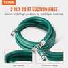 image:imageVEVOR Suction Hose 2 in x 20 ft Green High Quality Hose with Camlock Connectors and Aluminum Fittings Fit Various Pumps for Sewage Treatment Water Transportation and More Agricultural Purposes2 x 20 suction hose