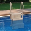 image:imageVEVOR Swimming Pool Ladder 4Step Double Handrails Stairs with NonSlip Heavy Duty Steps Reliable 400 lbs Max Load Capacity for 4854 in Inground amp AboveGround Pools of Any Decking Surface GreyTaupe