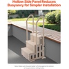 image:imageVEVOR Swimming Pool Ladder 4Step Double Handrails Stairs with NonSlip Heavy Duty Steps Reliable 400 lbs Max Load Capacity for 4854 in Inground amp AboveGround Pools of Any Decking Surface GreyTaupe