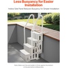 image:imageVEVOR Swimming Pool Ladder 4Step Double Handrails Stairs with NonSlip Heavy Duty Steps Reliable 400 lbs Max Load Capacity for 4854 in Inground amp AboveGround Pools of Any Decking Surface GreyMilk White