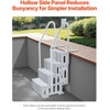image:imageVEVOR Swimming Pool Ladder 4Step Double Handrails Stairs with NonSlip Heavy Duty Steps Reliable 400 lbs Max Load Capacity for 4854 in Inground amp AboveGround Pools of Any Decking Surface GreyGray