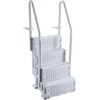 image:imageVEVOR Swimming Pool Ladder 4Step Double Handrails Stairs with NonSlip Heavy Duty Steps Reliable 400 lbs Max Load Capacity for 4854 in Inground amp AboveGround Pools of Any Decking Surface GreyGray