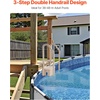image:imageVEVOR Swimming Pool Ladder 4Step Double Handrails Stairs with NonSlip Heavy Duty Steps Reliable 400 lbs Max Load Capacity for 4854 in Inground amp AboveGround Pools of Any Decking Surface GreyTaupe