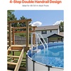image:imageVEVOR Swimming Pool Ladder 4Step Double Handrails Stairs with NonSlip Heavy Duty Steps Reliable 400 lbs Max Load Capacity for 4854 in Inground amp AboveGround Pools of Any Decking Surface GreyGray