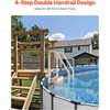 image:imageVEVOR Swimming Pool Ladder 4Step Double Handrails Stairs with NonSlip Heavy Duty Steps Reliable 400 lbs Max Load Capacity for 4854 in Inground amp AboveGround Pools of Any Decking Surface GreyTaupe