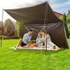 image:imageVEVOR Tarp 20x40 ft 16 Mil Extra Thick Waterproof Poly Plastic Tarps Cover MultiPurpose Outdoor Tarpaulin with Grommets amp Reinforced Edges for Truck RV Boat Camping BrownSilver  Brown