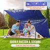 image:imageVEVOR Tarp 20x40 ft 16 Mil Extra Thick Waterproof Poly Plastic Tarps Cover MultiPurpose Outdoor Tarpaulin with Grommets amp Reinforced Edges for Truck RV Boat Camping BrownBlue