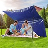 image:imageVEVOR Tarp 20x40 ft 16 Mil Extra Thick Waterproof Poly Plastic Tarps Cover MultiPurpose Outdoor Tarpaulin with Grommets amp Reinforced Edges for Truck RV Boat Camping BrownBlue