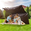 image:imageVEVOR Tarp 20x40 ft 16 Mil Extra Thick Waterproof Poly Plastic Tarps Cover MultiPurpose Outdoor Tarpaulin with Grommets amp Reinforced Edges for Truck RV Boat Camping BrownBrown