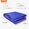 image:imageVEVOR Tarp 20x40 ft 16 Mil Extra Thick Waterproof Poly Plastic Tarps Cover MultiPurpose Outdoor Tarpaulin with Grommets amp Reinforced Edges for Truck RV Boat Camping BrownBlue