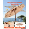 image:imageVEVOR Tiki Umbrella Thatched Patio Umbrella with Tilt Hawaiian Style Beach Parasol with PP Thatch and 8 Metal Ribs Grass Pool Umbrellas for Beach Patio Poolside Backyard amp Garden