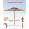 image:imageVEVOR Tiki Umbrella Thatched Patio Umbrella with Tilt Hawaiian Style Beach Parasol with PP Thatch and 8 Metal Ribs Grass Pool Umbrellas for Beach Patio Poolside Backyard amp Garden