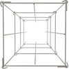 image:imageVEVOR Tomato Cages 118 x 118 x 461 5 Packs Square Plant Support Cages Silver PVCCoated Steel Tomato Towers for Climbing Vegetables Plants Flowers FruitsSilver
